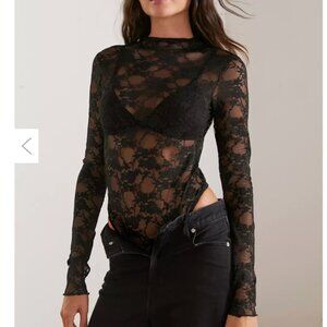 Urban Outfitters Black Lace Bodysuit